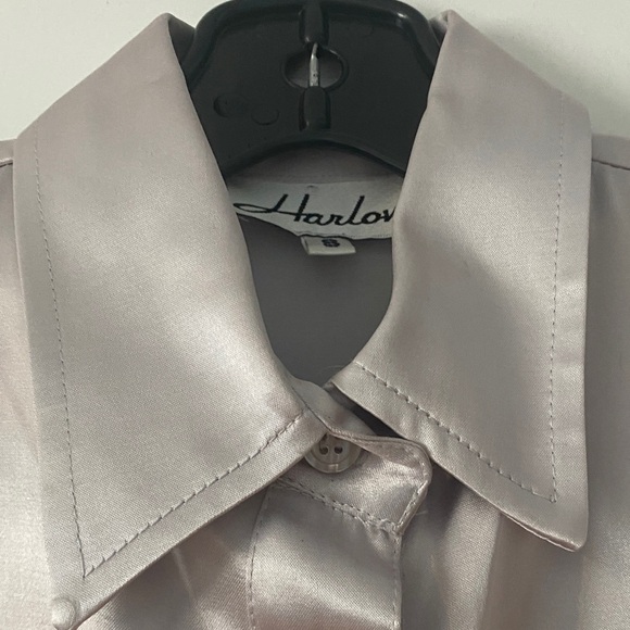 Harlow Silk Short Sleeve Button-Up Shirt - Picture 3 of 6